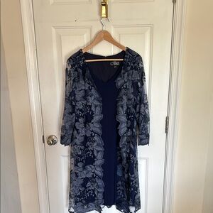 Navy evening attire dress.